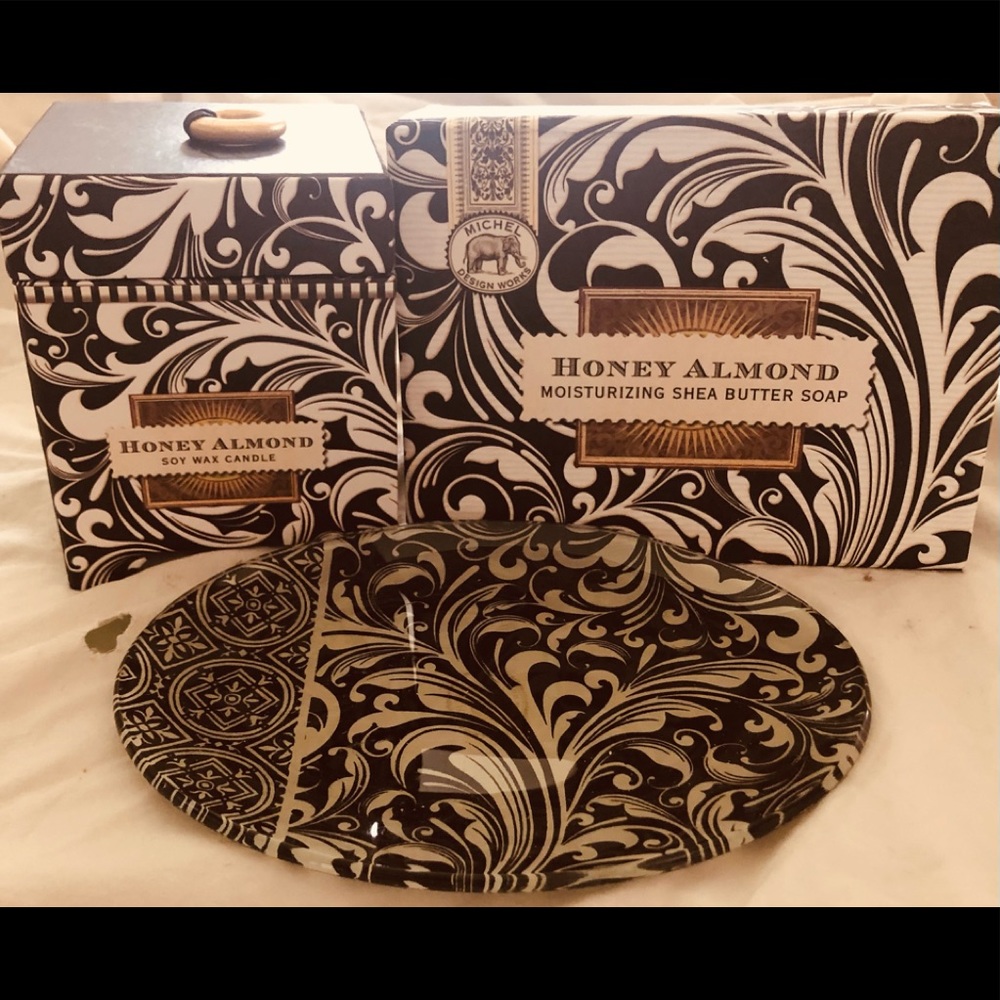 MICHEL DESIGN SOAP, CANDLE &DISH 3pc